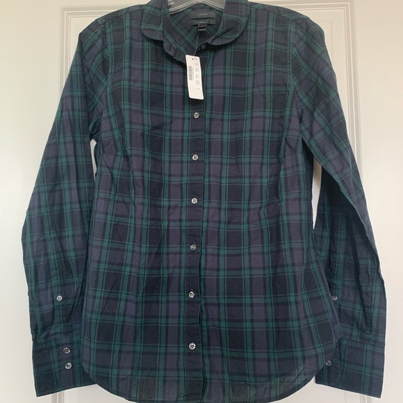 CLUB-COLLAR PERFECT SHIRT IN BLACK WATCH PLAID - Picture 11 of 13